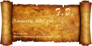 Taussig Dóra névjegykártya
